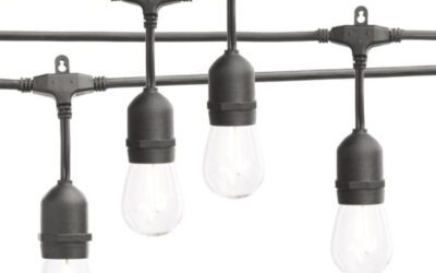 Tuscan Bistro Lighting, Black Cord