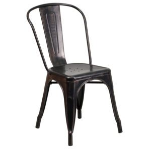 Black Metal Bistro Chair Rental