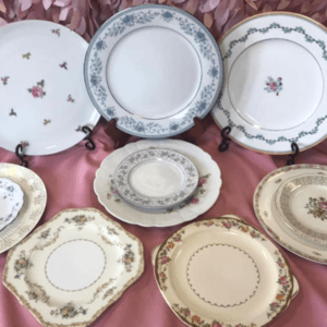 Vintage Plate Rentals for Weddings and Events