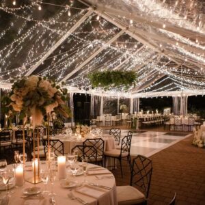 Galaxy Lighting Rental for a Clear top Tent