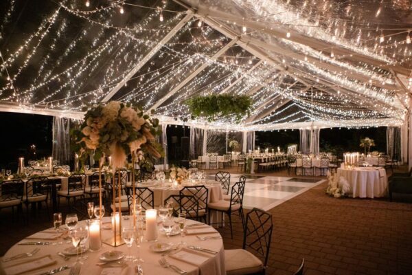 Galaxy Lighting Rental for a Clear top Tent