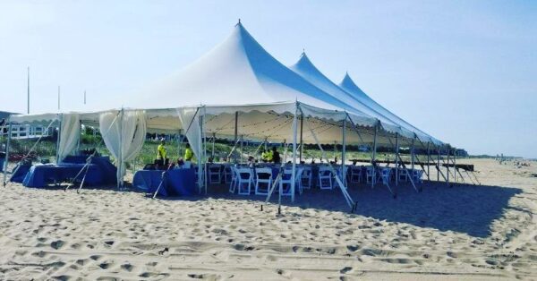 wedding tent on delaware beach