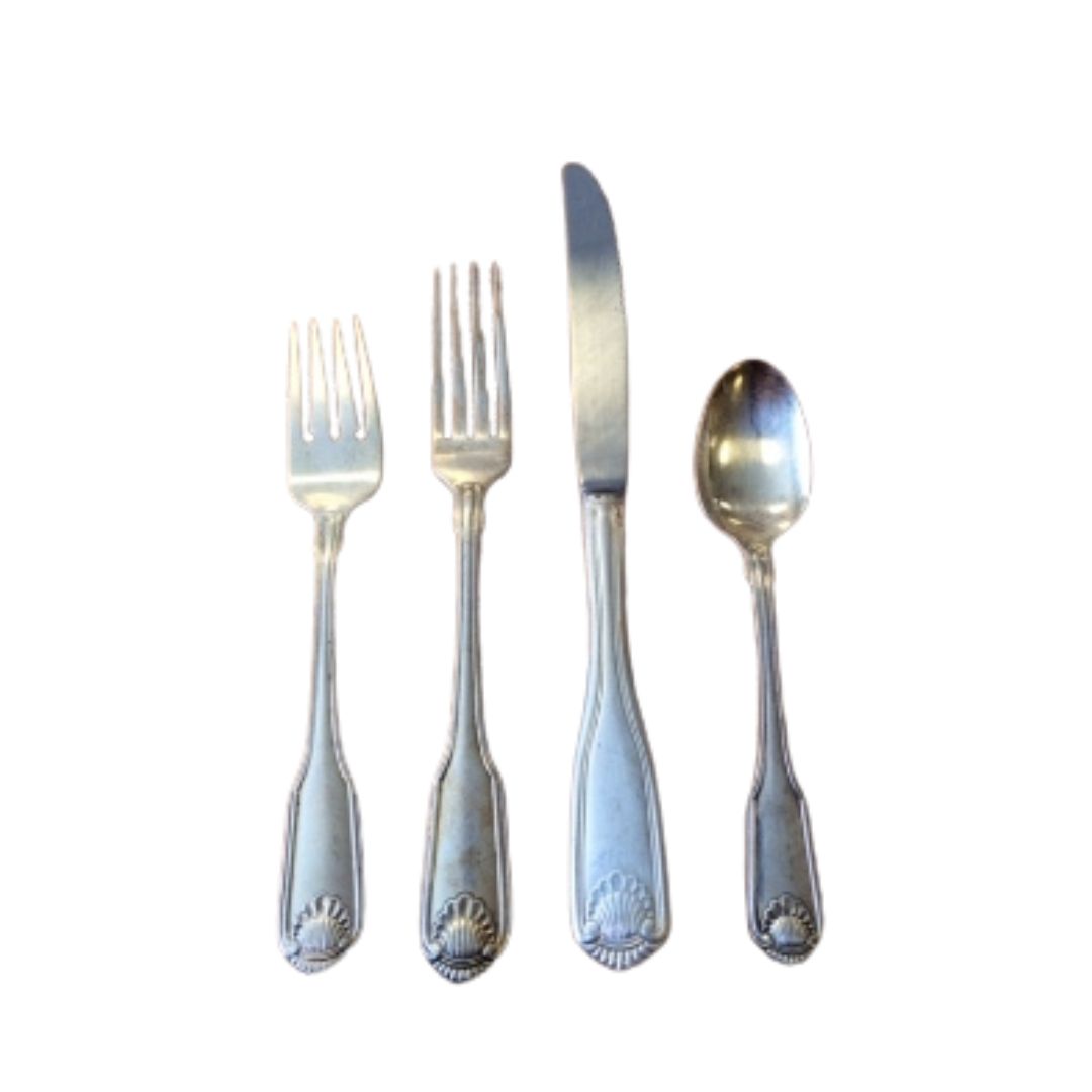 SILVER PLATED VINTAGE FLATWARE SHELL