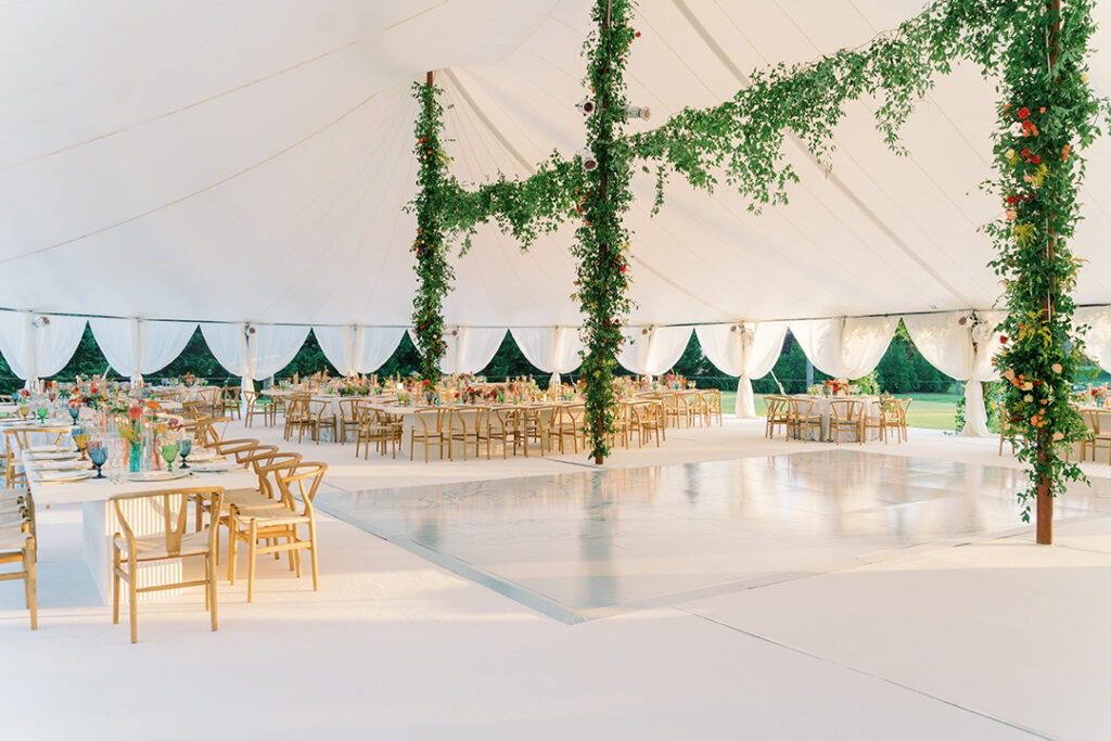 tent with white carpet flooring