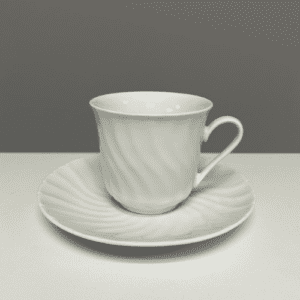 White Swirl Coffee Cup