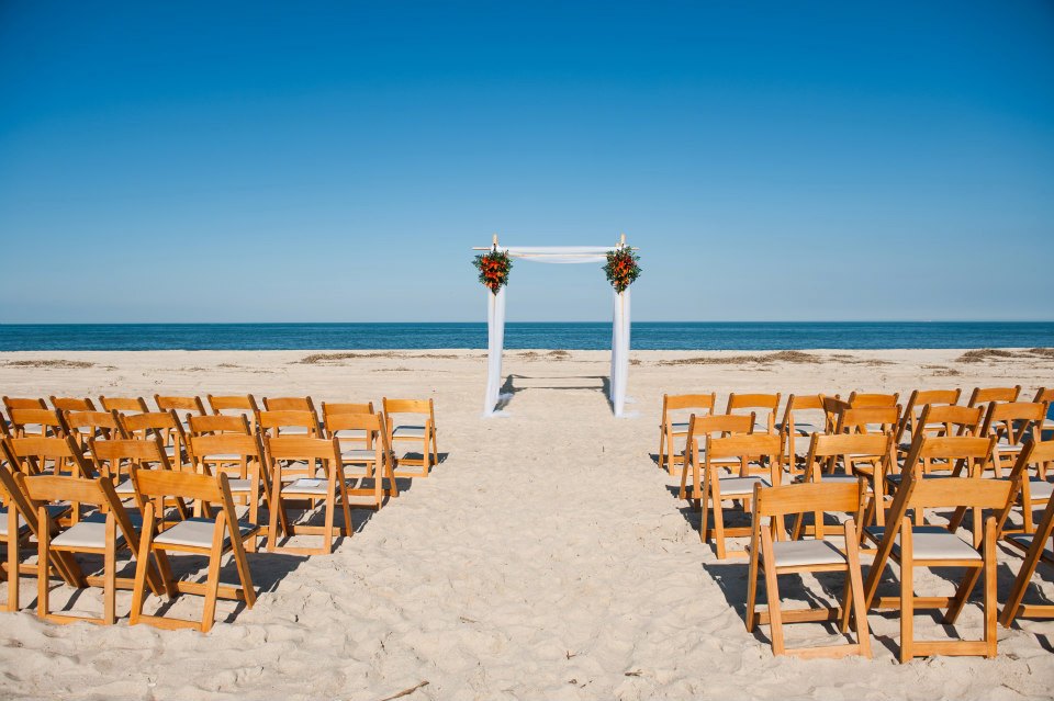 Delaware Beach Wedding Ceremony Chair Rentals by Collective Event Group