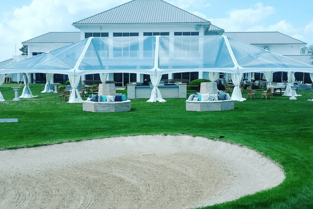 Clear top Tent Rental by Collective Event Group at Rehoboth Beach Yacht and Country Club