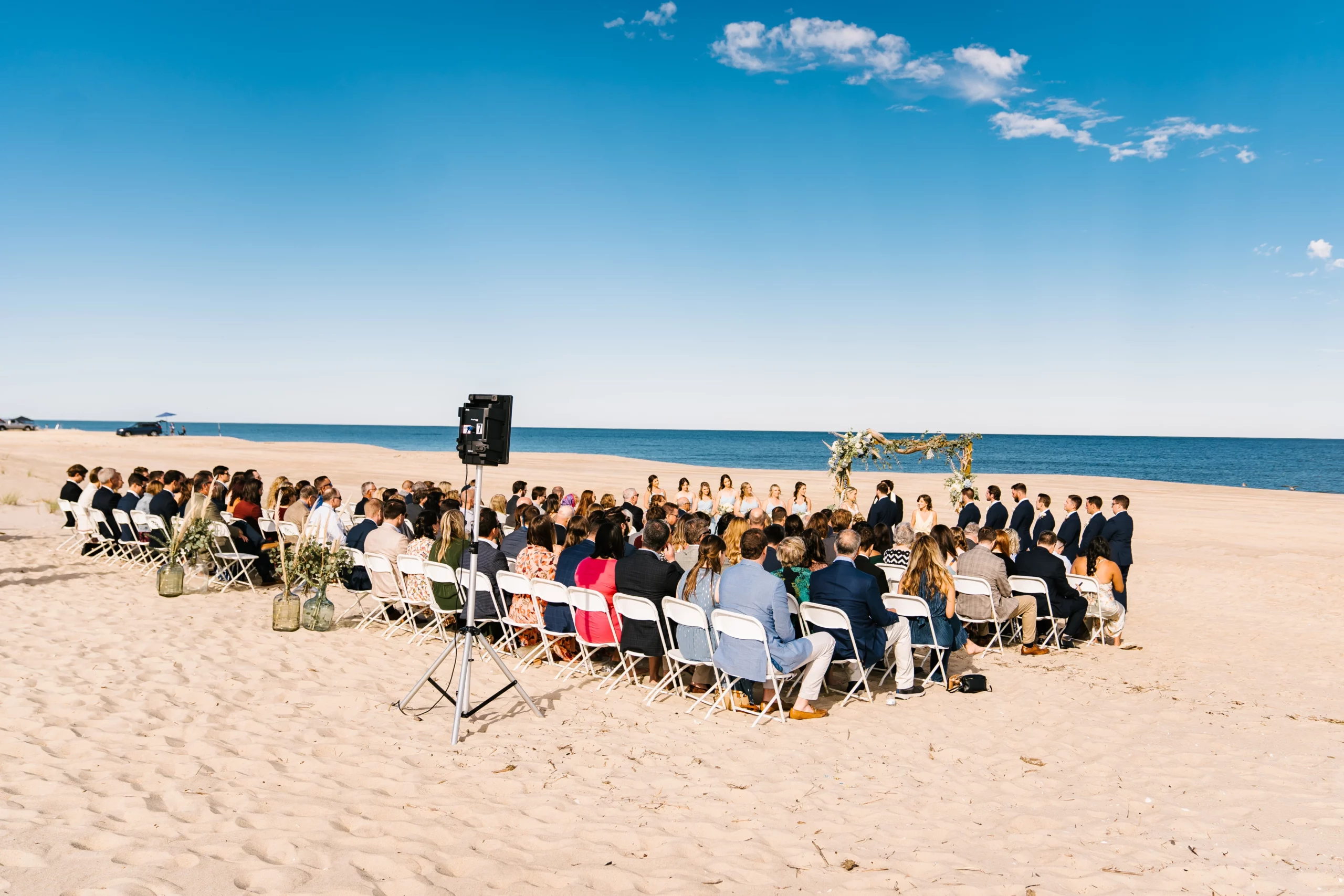 beach wedding ceremony in Delaware