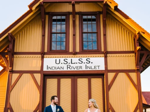 September Beach Wedding at Indian River Life Saving Station