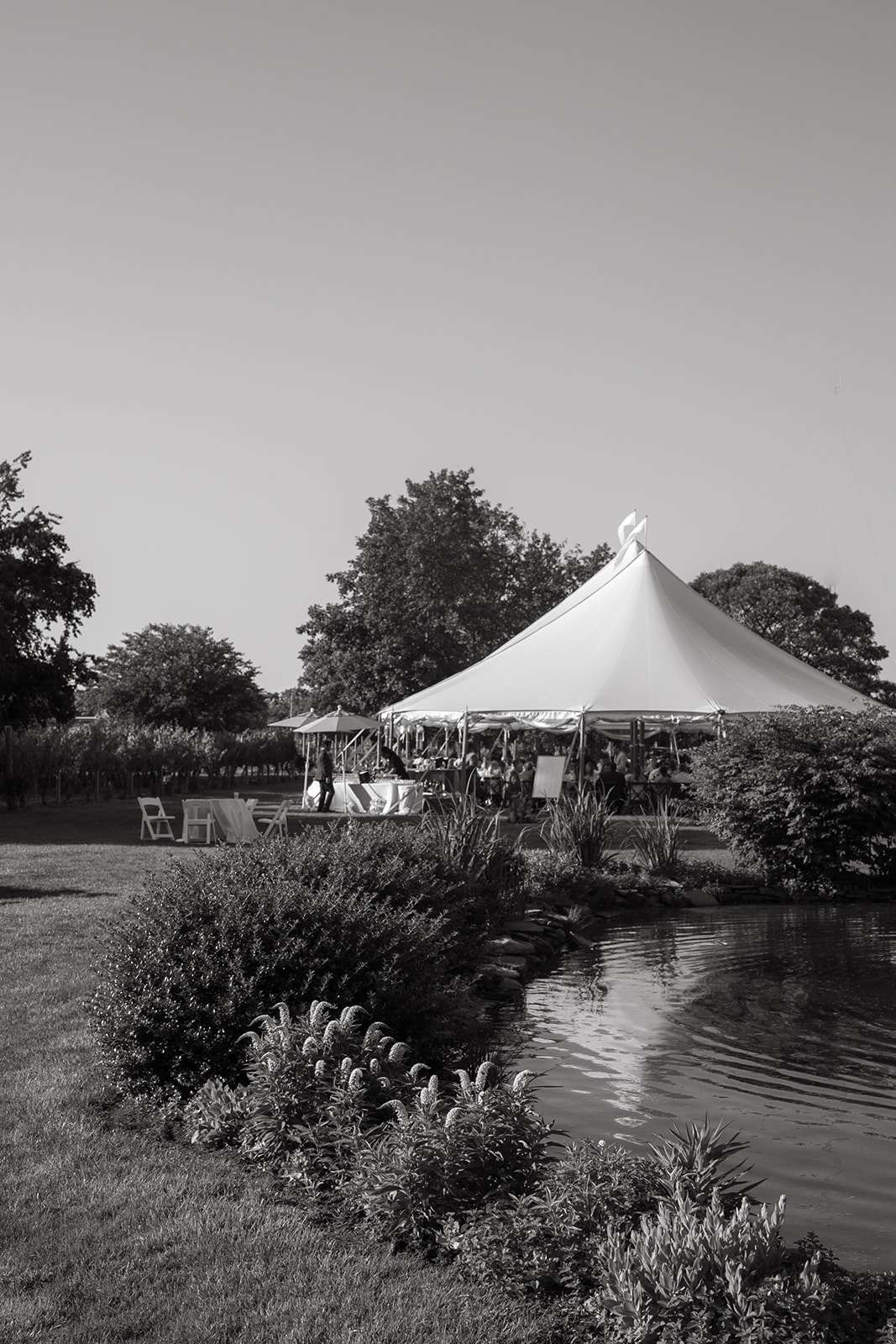 wedding tent black and white