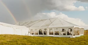 clear top tent rainbow