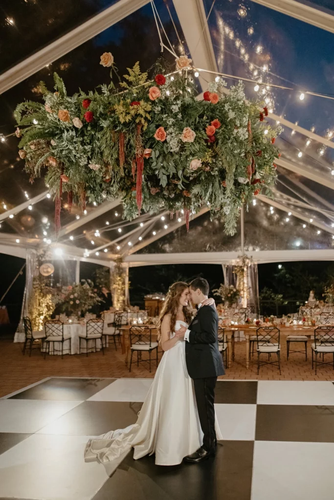 black and white dance floor