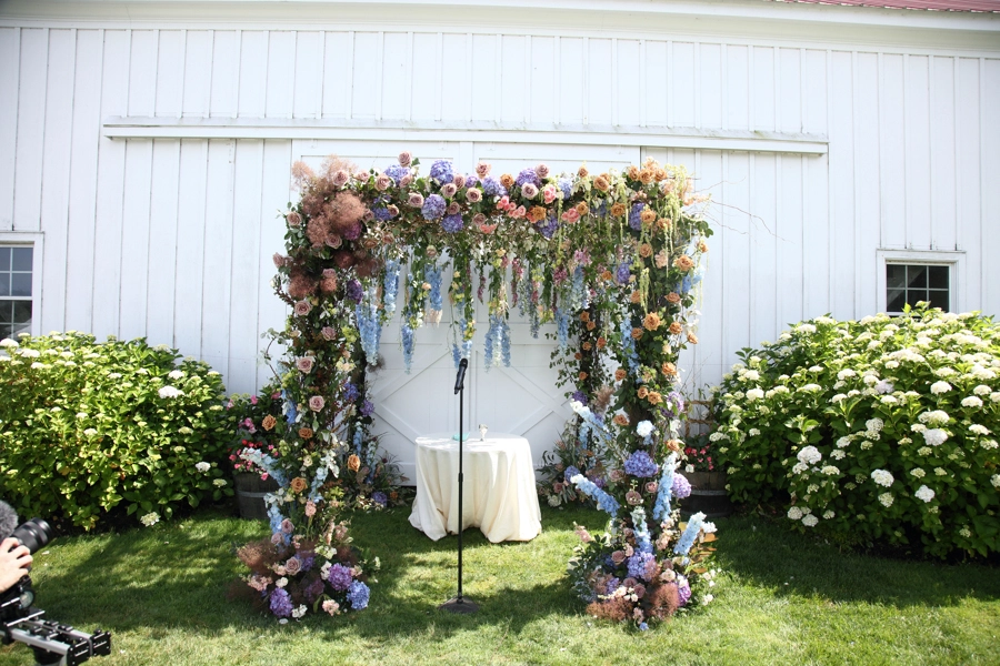 ceremony arbor with flowers
