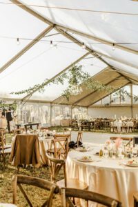 wedding tent with clear ceiling
