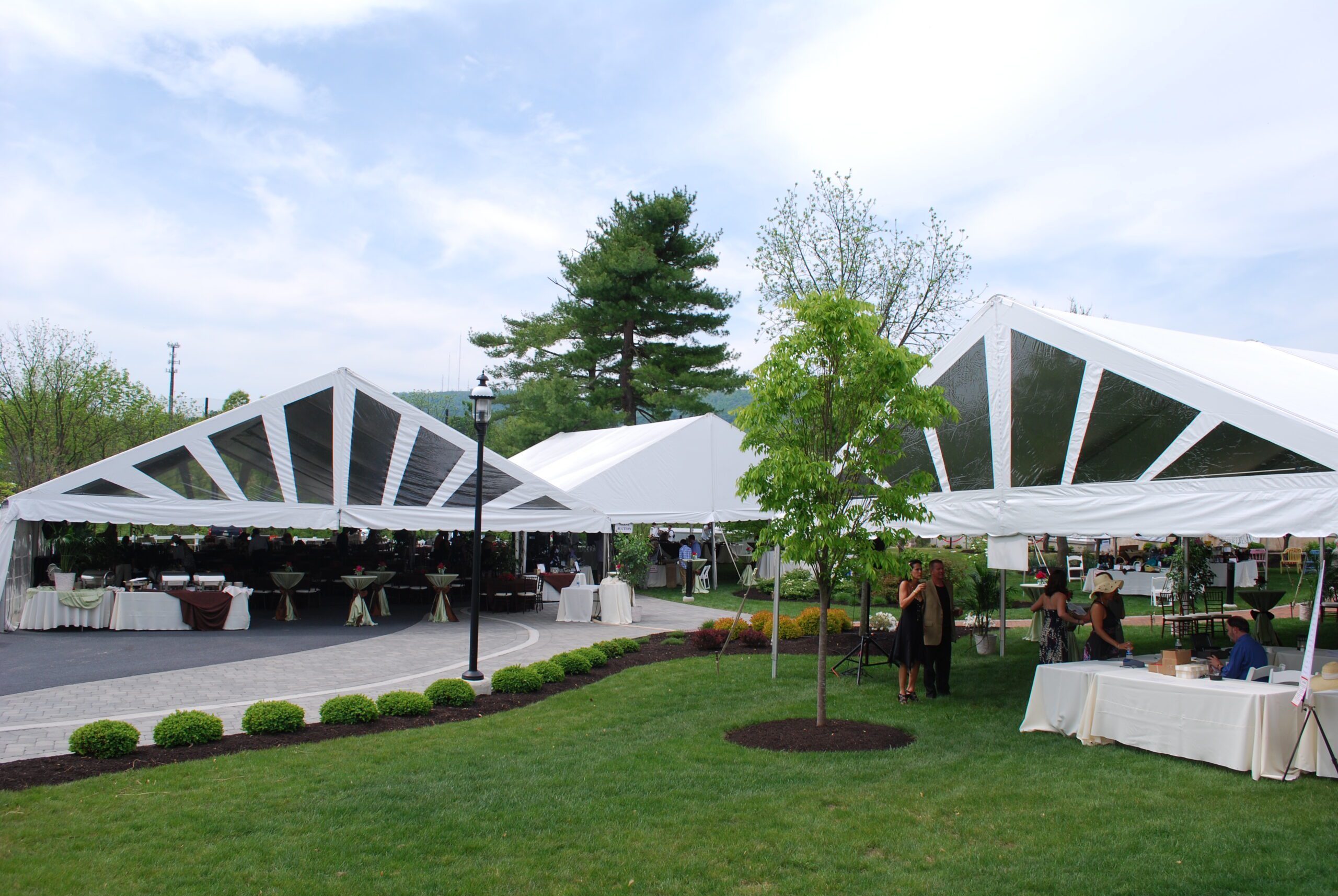 tents set up for corporate event