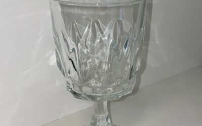 Etched Crystal Vintage Goblet