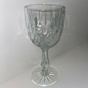 etched crystal vintage wine tasting glass