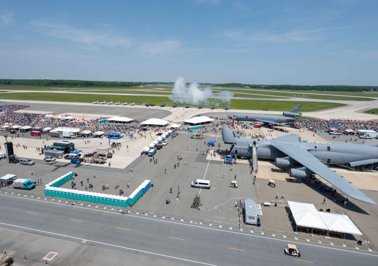 Tents on the air force base