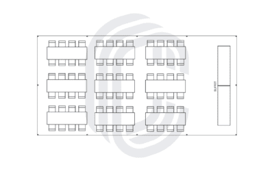 20′ by 40′ Frame Tent for 72 Guests