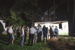 Late night line for an ice cream dessert