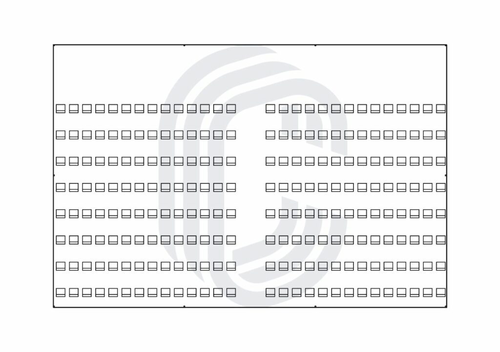 40' by 60' Frame Tent Layout for a 225 Guest Ceremony