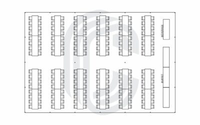 40′ by 60′ Pole Tent for 192 Guests