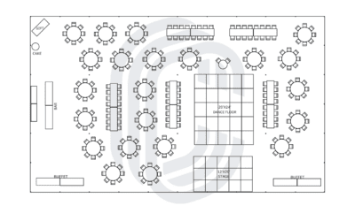 60′ by 100′ Pole Tent for 258 Guests