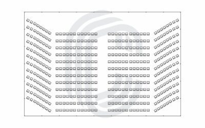 60′ by 90′ Pole Tent Layout for a 480 Guest Ceremony