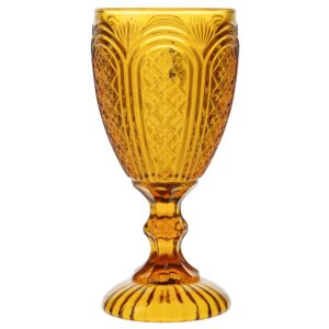 amber colored glassware rentals etched