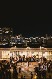 rooftop view from wedding at the free library of philadelphia