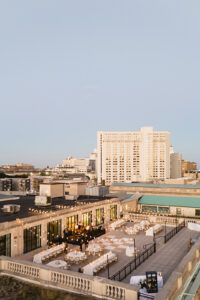 rooftop view from wedding at the free library of philadelphia