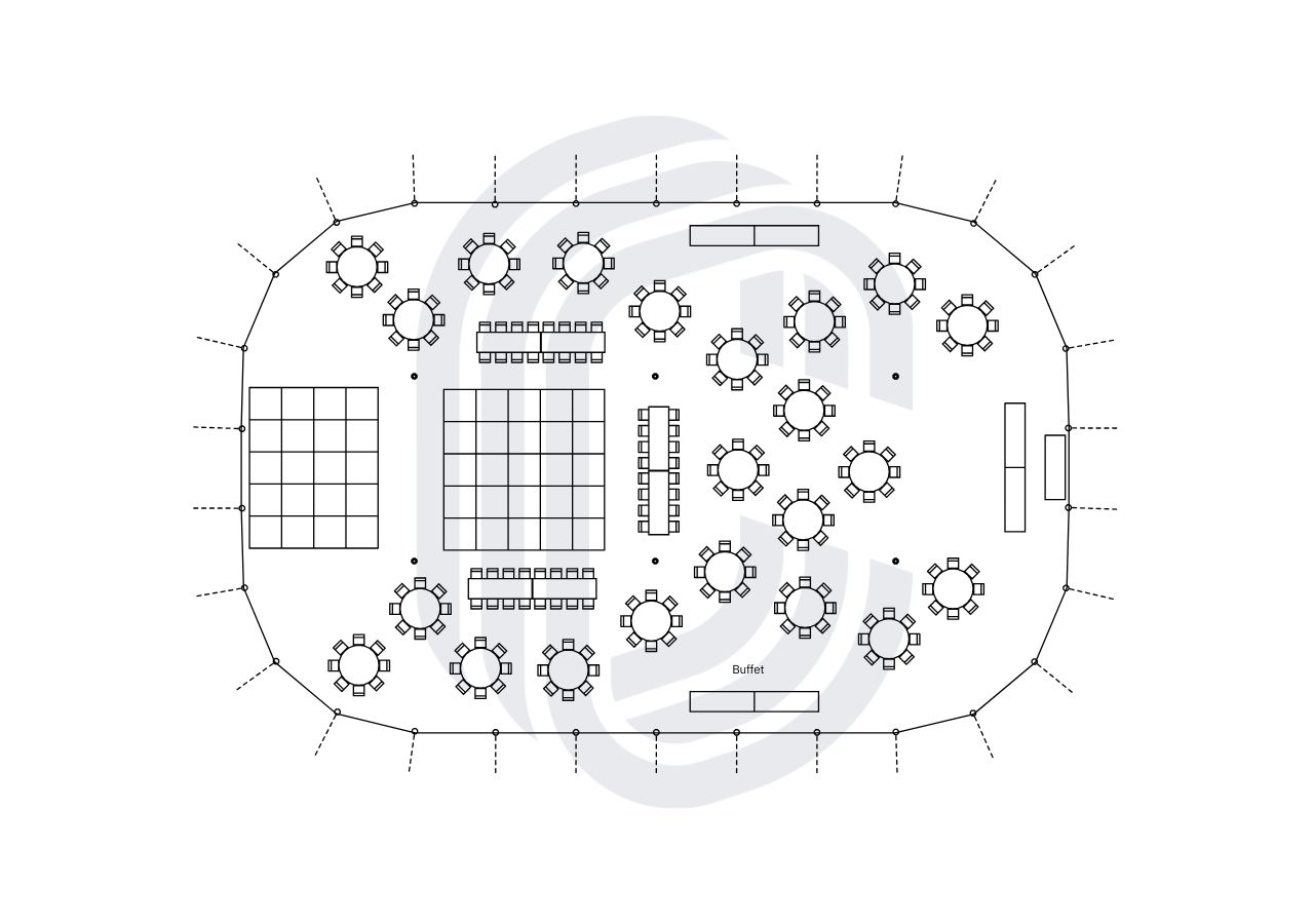 66x103 Tent Layout