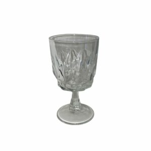 etched vintage water goblet