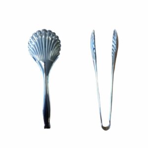 serving tongs, shell pattern